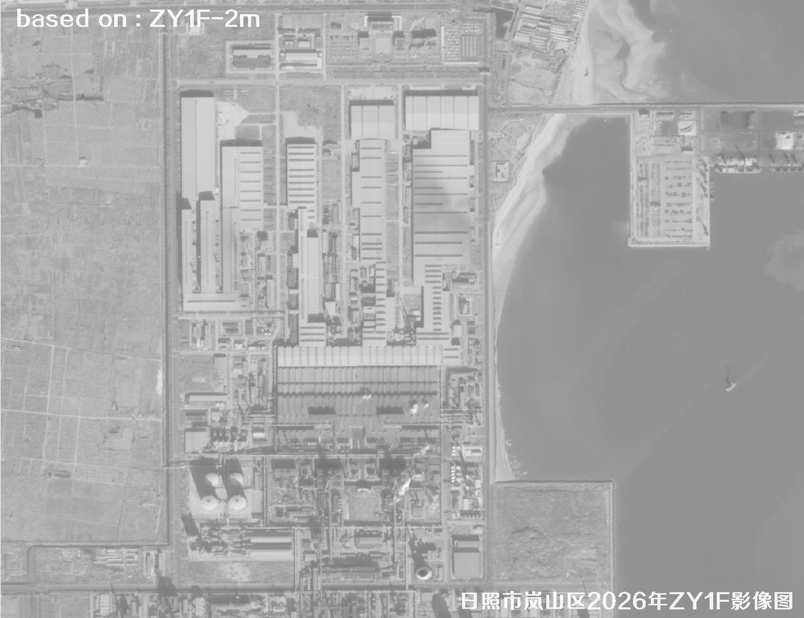 ZY1F卫星2026年1月份拍摄的日照岚山区2米影像图