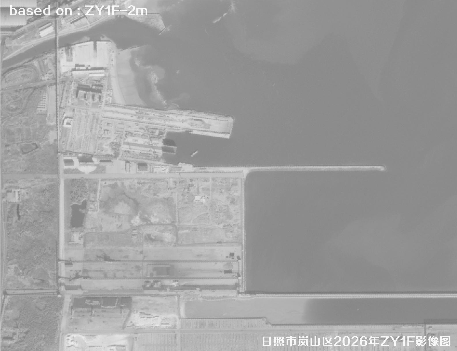 ZY1F卫星2026年1月份拍摄的日照岚山区2米影像图