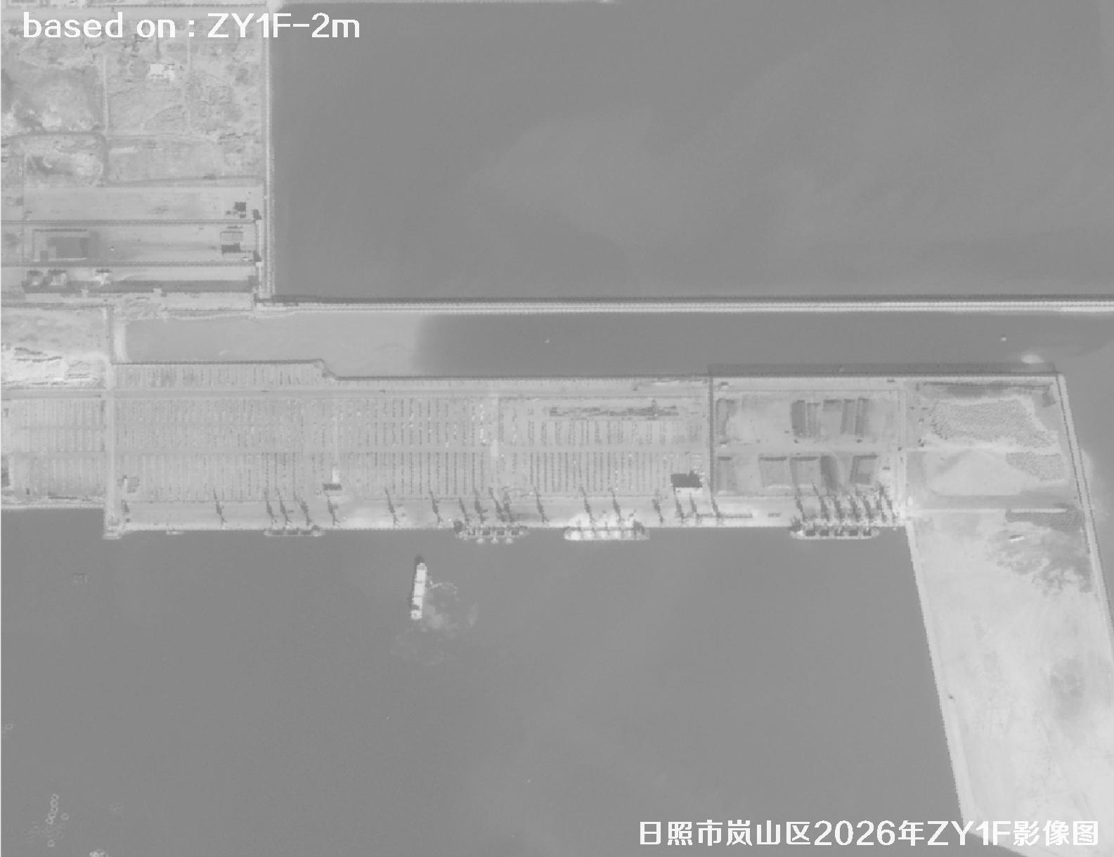 ZY1F卫星2026年1月份拍摄的日照岚山区2米影像图