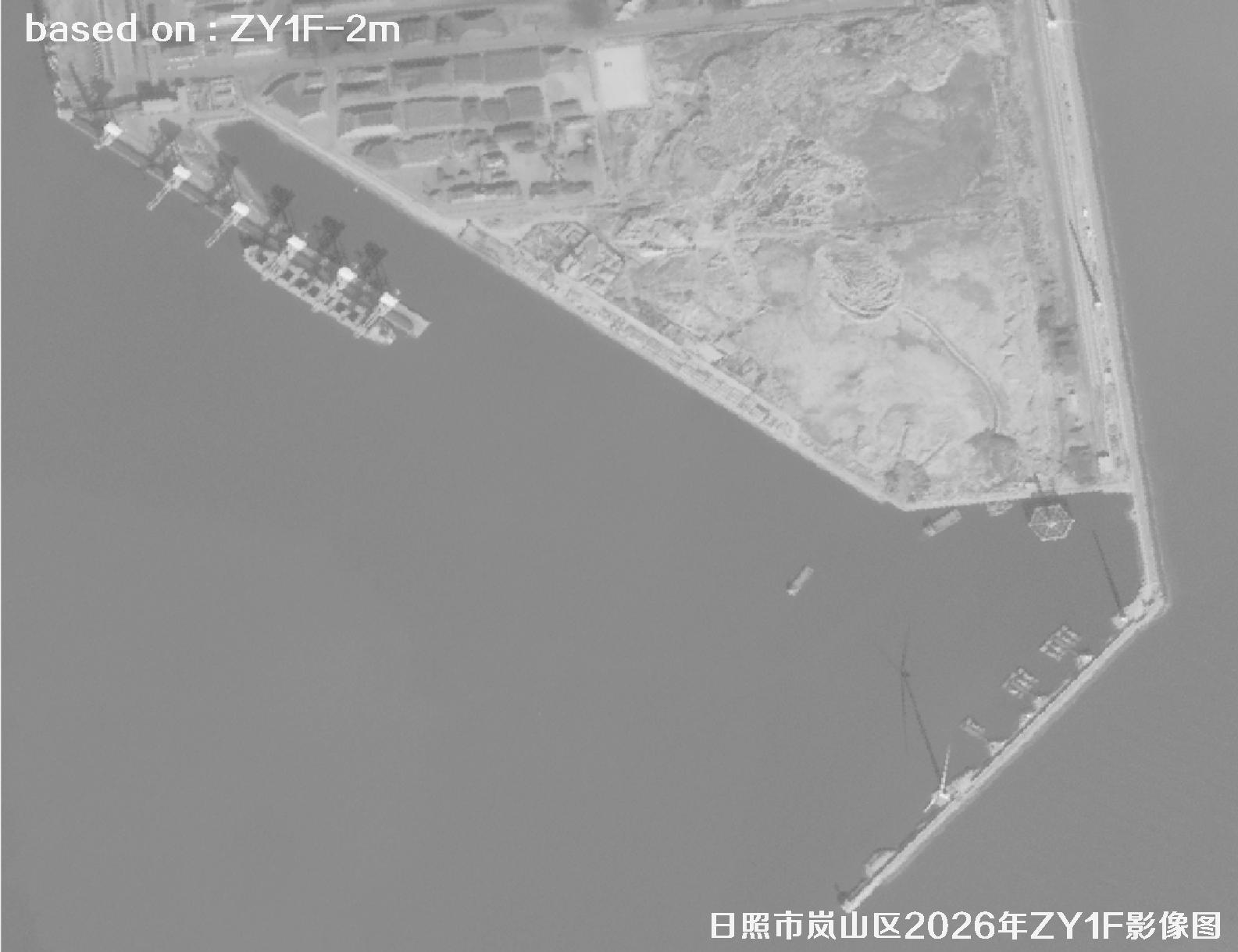 ZY1F卫星2026年1月份拍摄的日照岚山区2米影像图