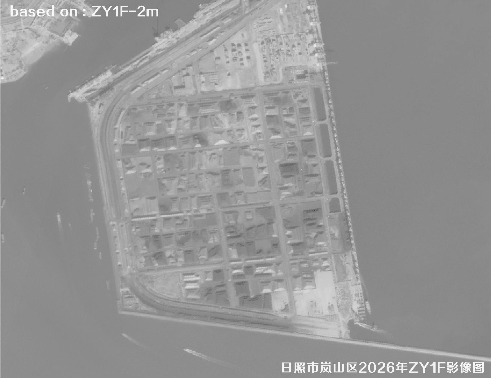 ZY1F卫星2026年1月份拍摄的日照岚山区2米影像图