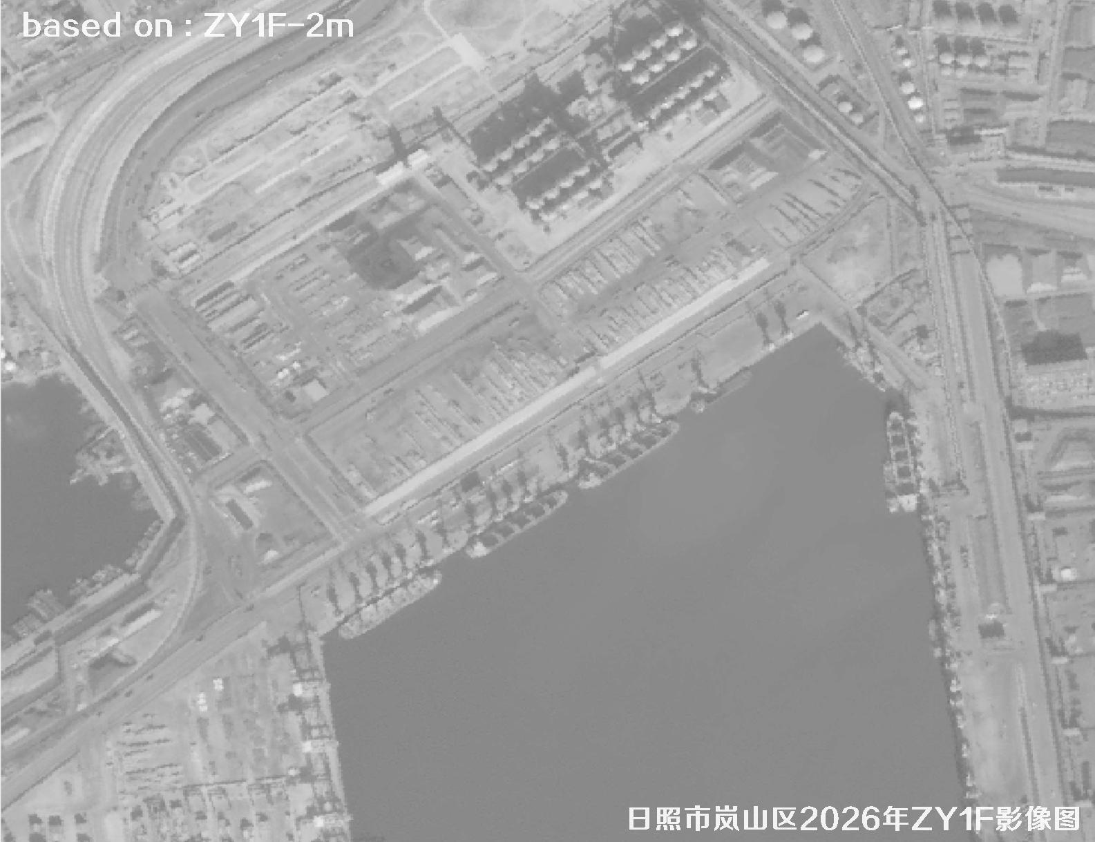 ZY1F卫星2026年1月份拍摄的日照岚山区2米影像图