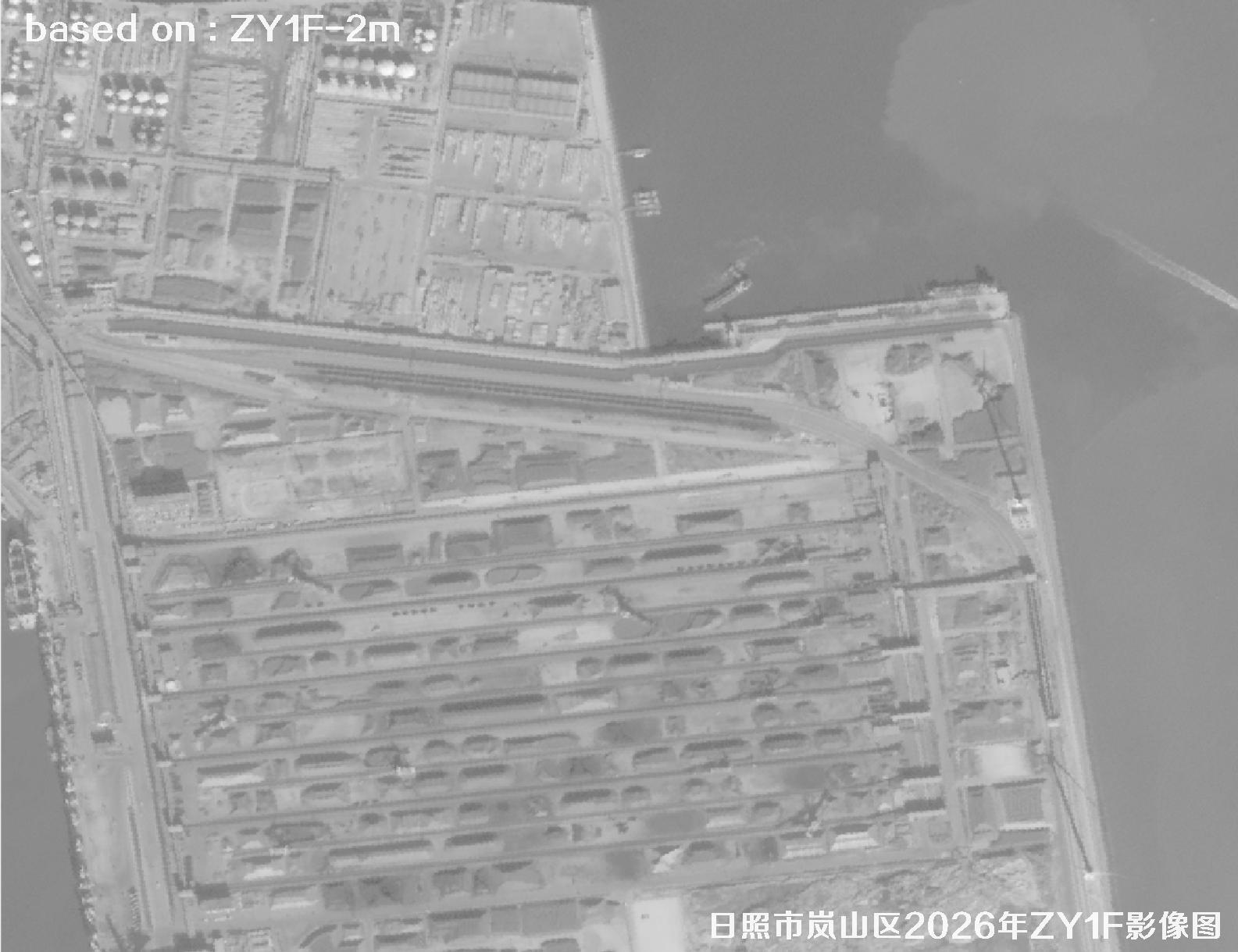 ZY1F卫星2026年1月份拍摄的日照岚山区2米影像图