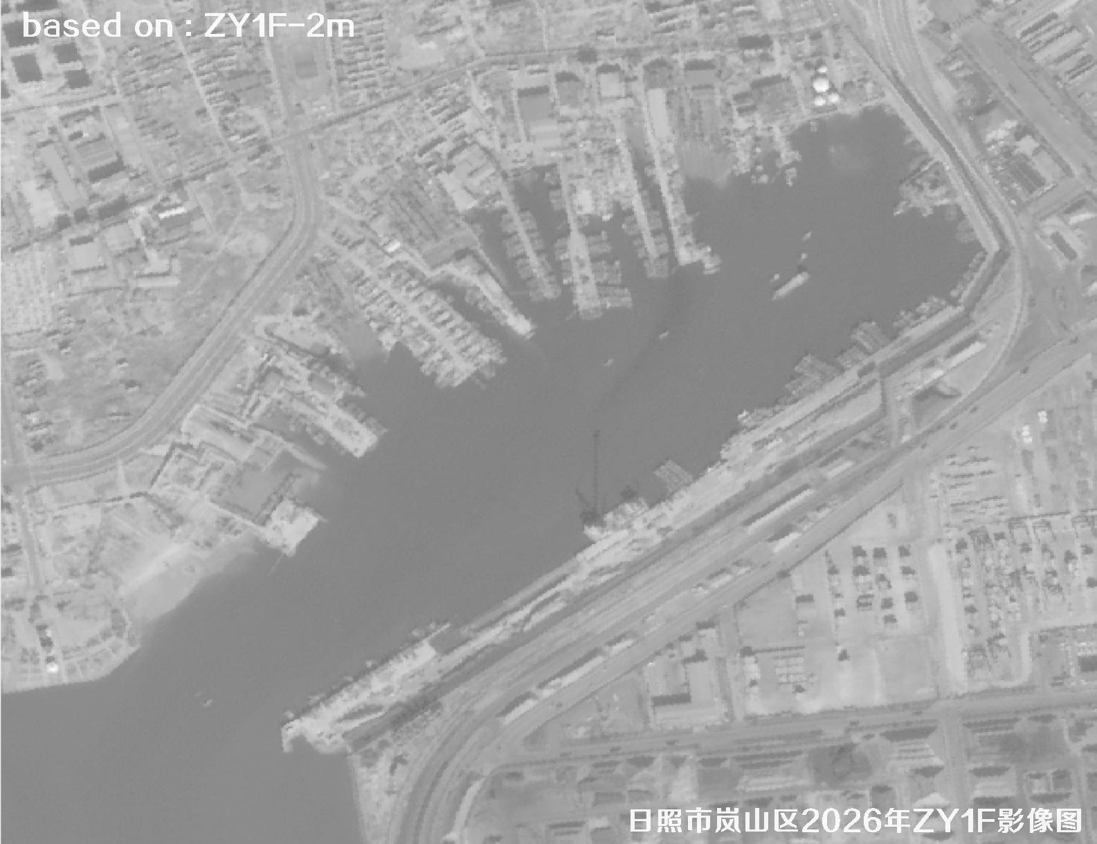 ZY1F卫星2026年1月份拍摄的日照岚山区2米影像图