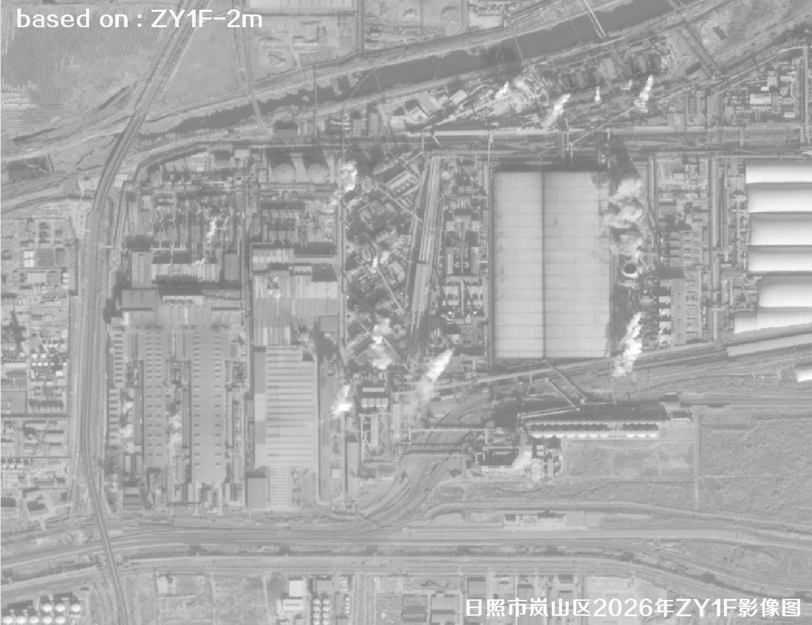 ZY1F卫星2026年1月份拍摄的日照岚山区2米影像图