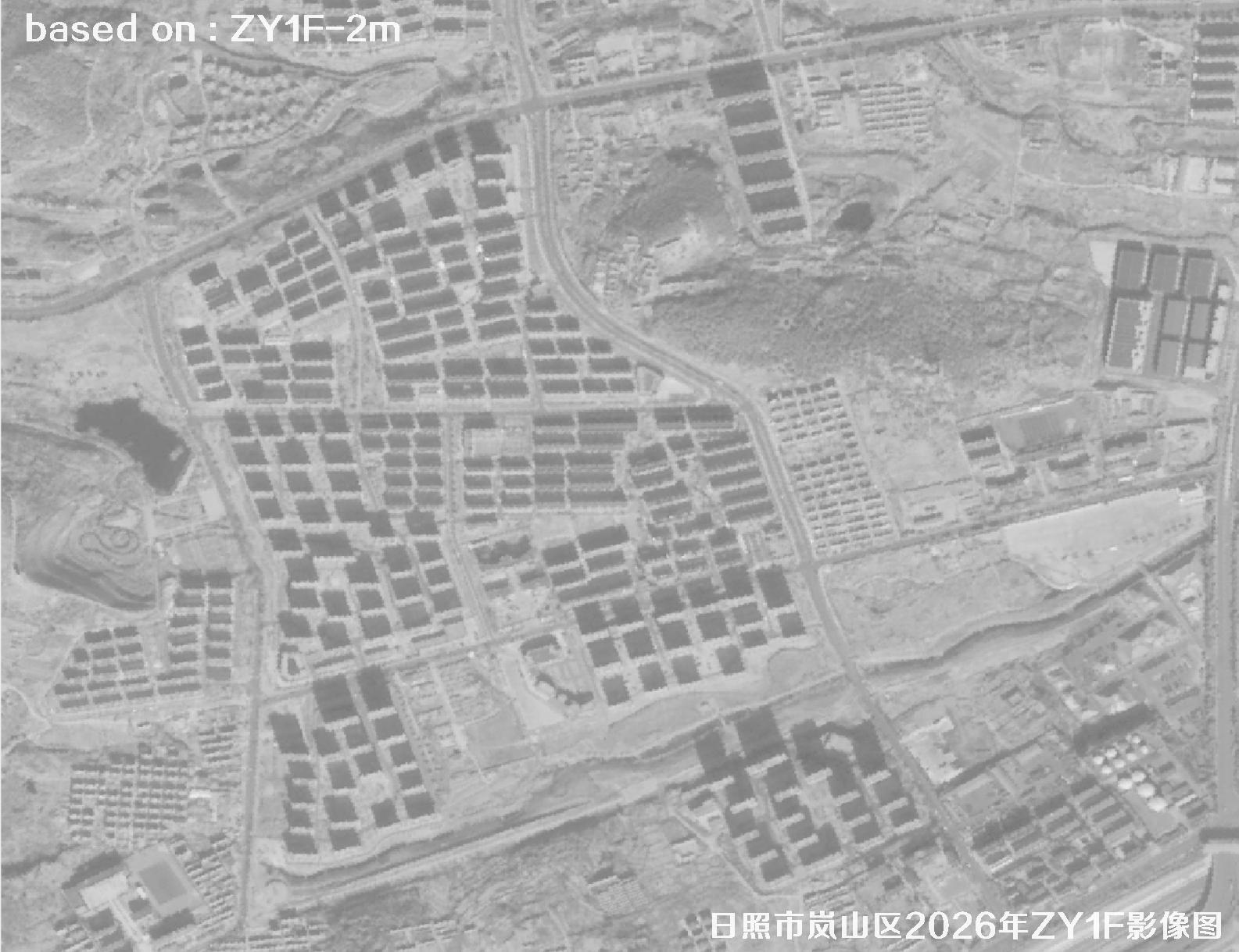 ZY1F卫星2026年1月份拍摄的日照岚山区2米影像图