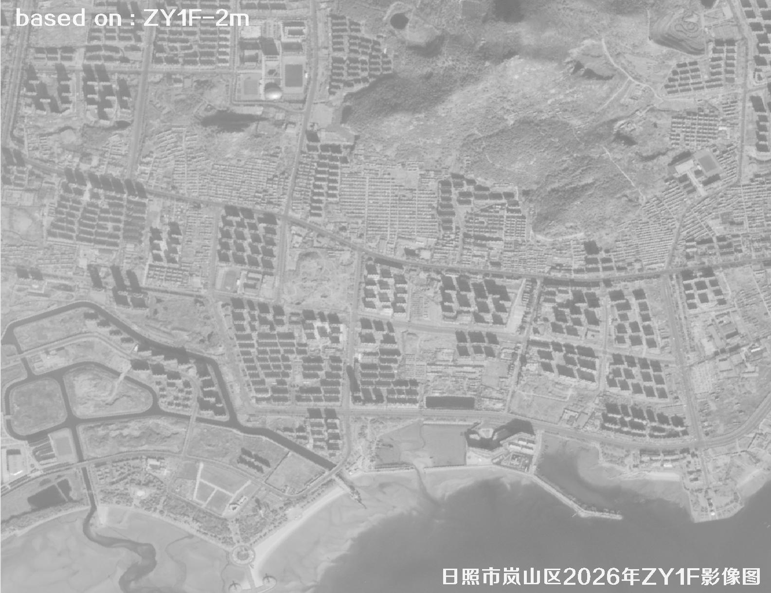 ZY1F卫星2026年1月份拍摄的日照岚山区2米影像图