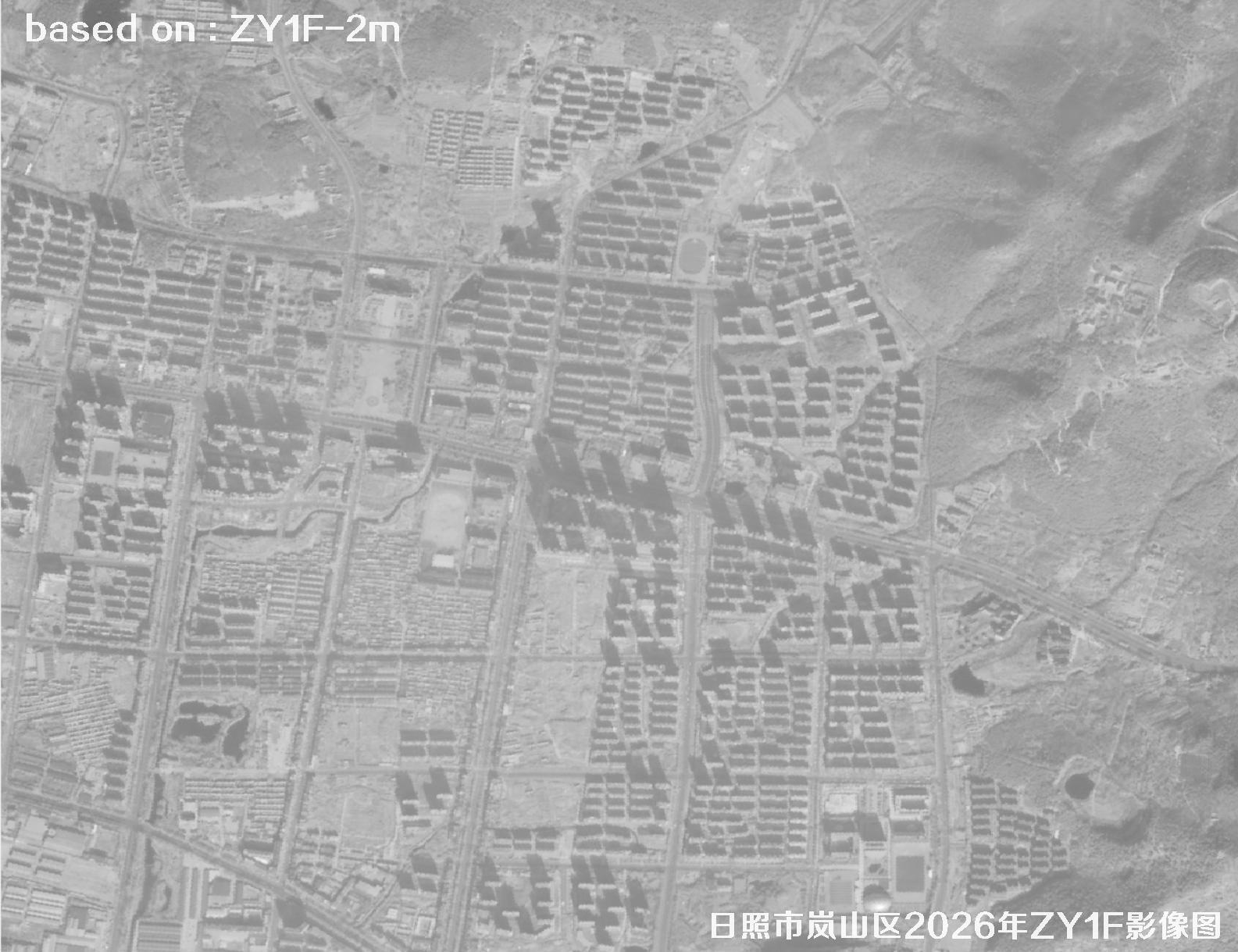 ZY1F卫星2026年1月份拍摄的日照岚山区2米影像图