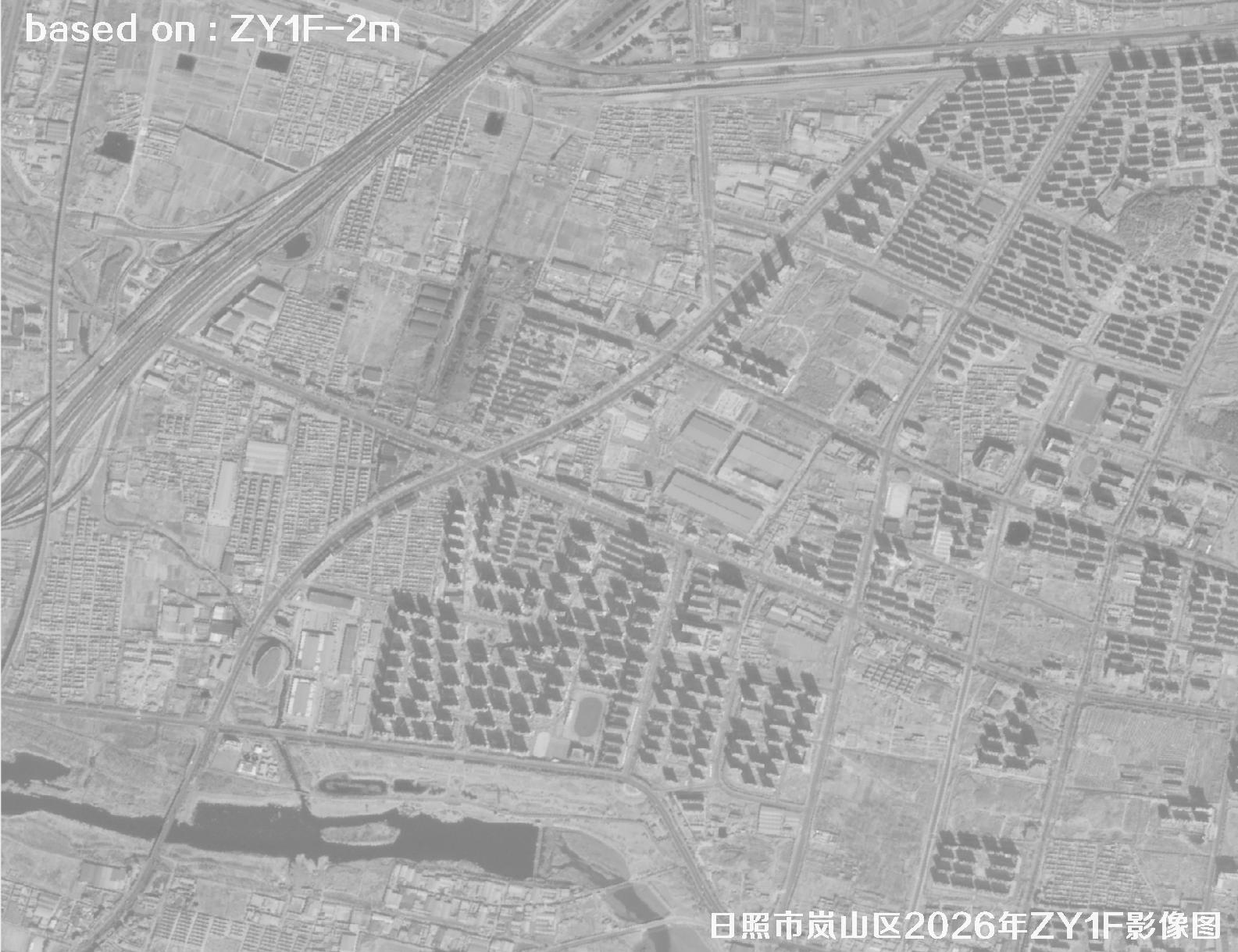 ZY1F卫星2026年1月份拍摄的日照岚山区2米影像图