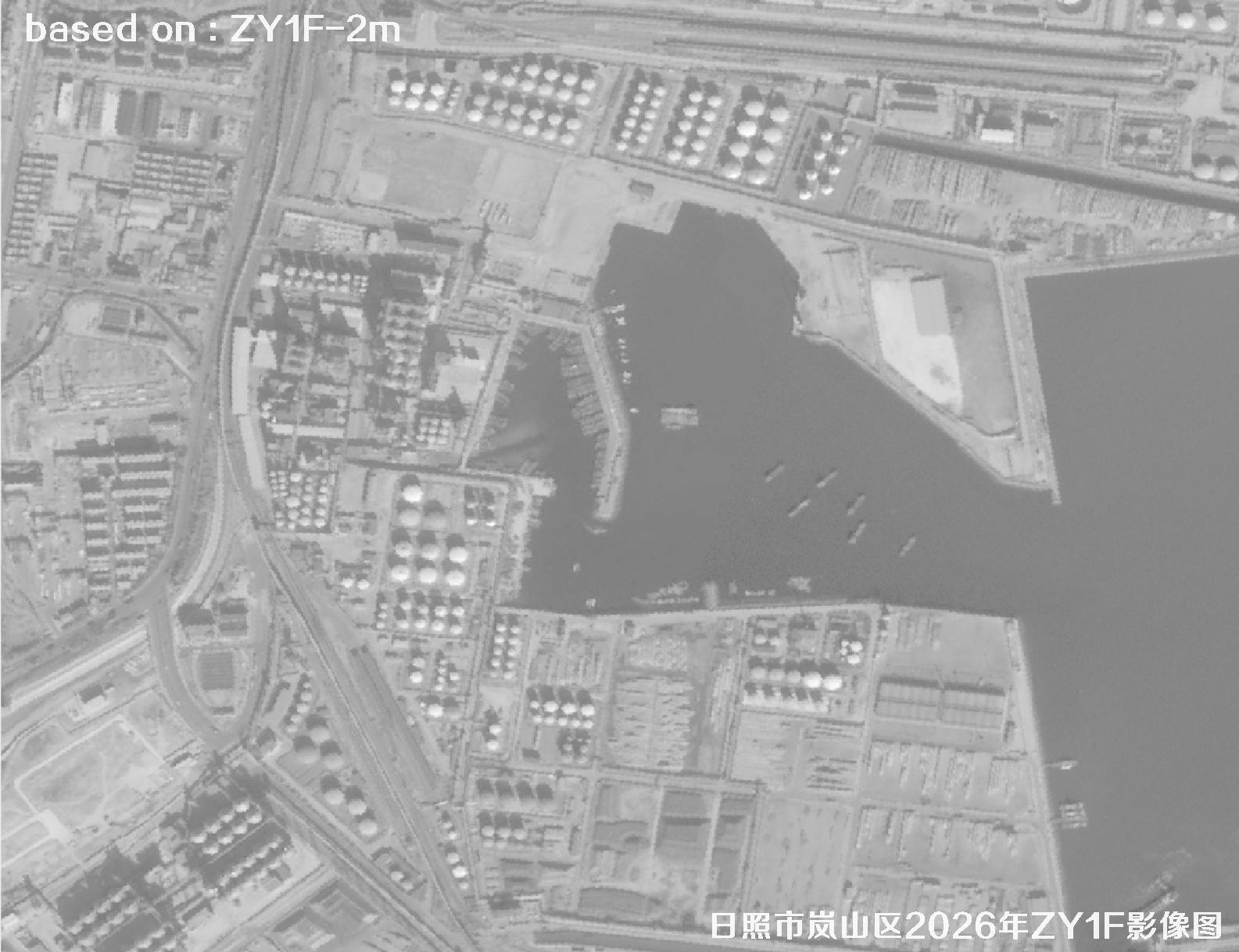 ZY1F卫星2026年1月份拍摄的日照岚山区2米影像图