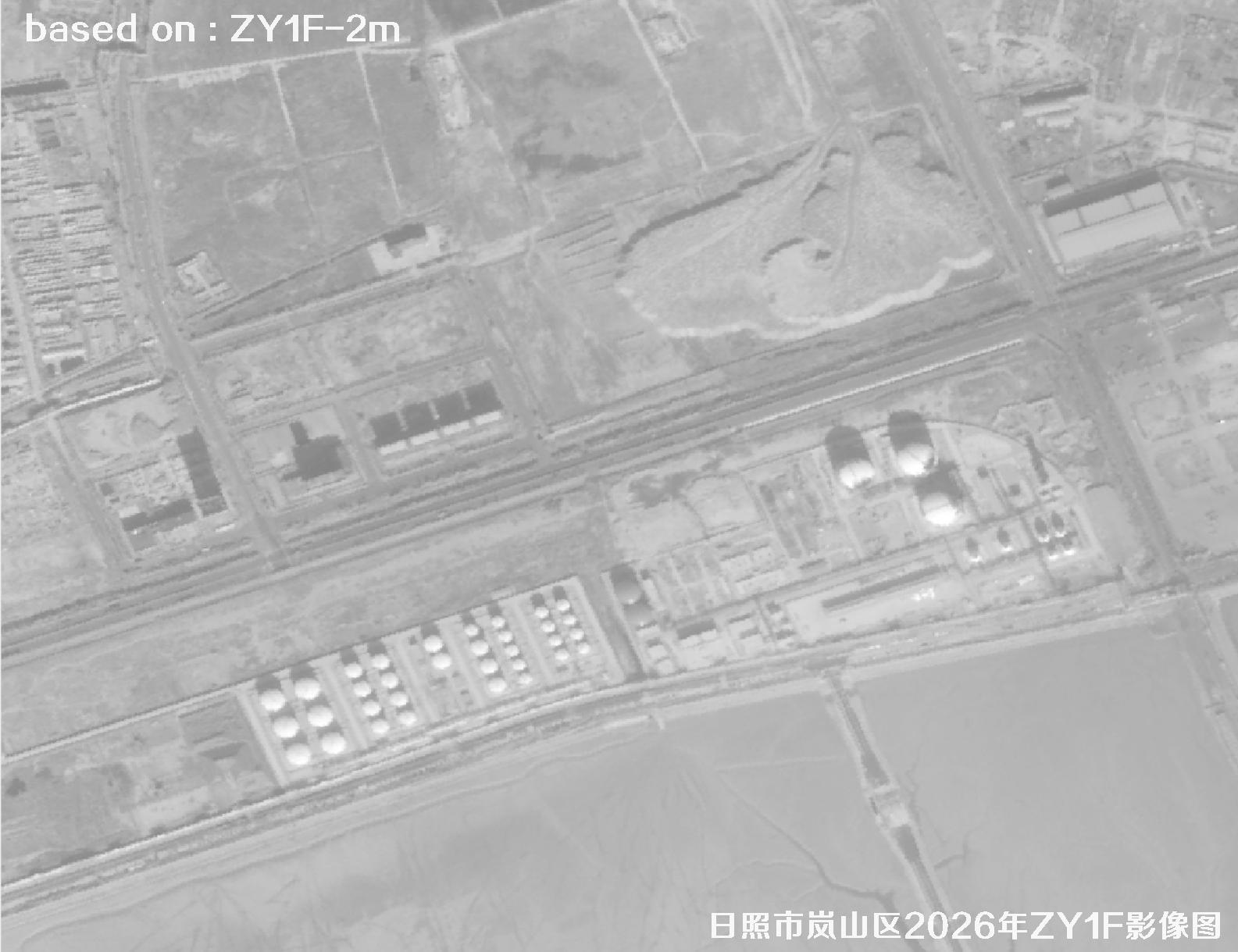 ZY1F卫星2026年1月份拍摄的日照岚山区2米影像图