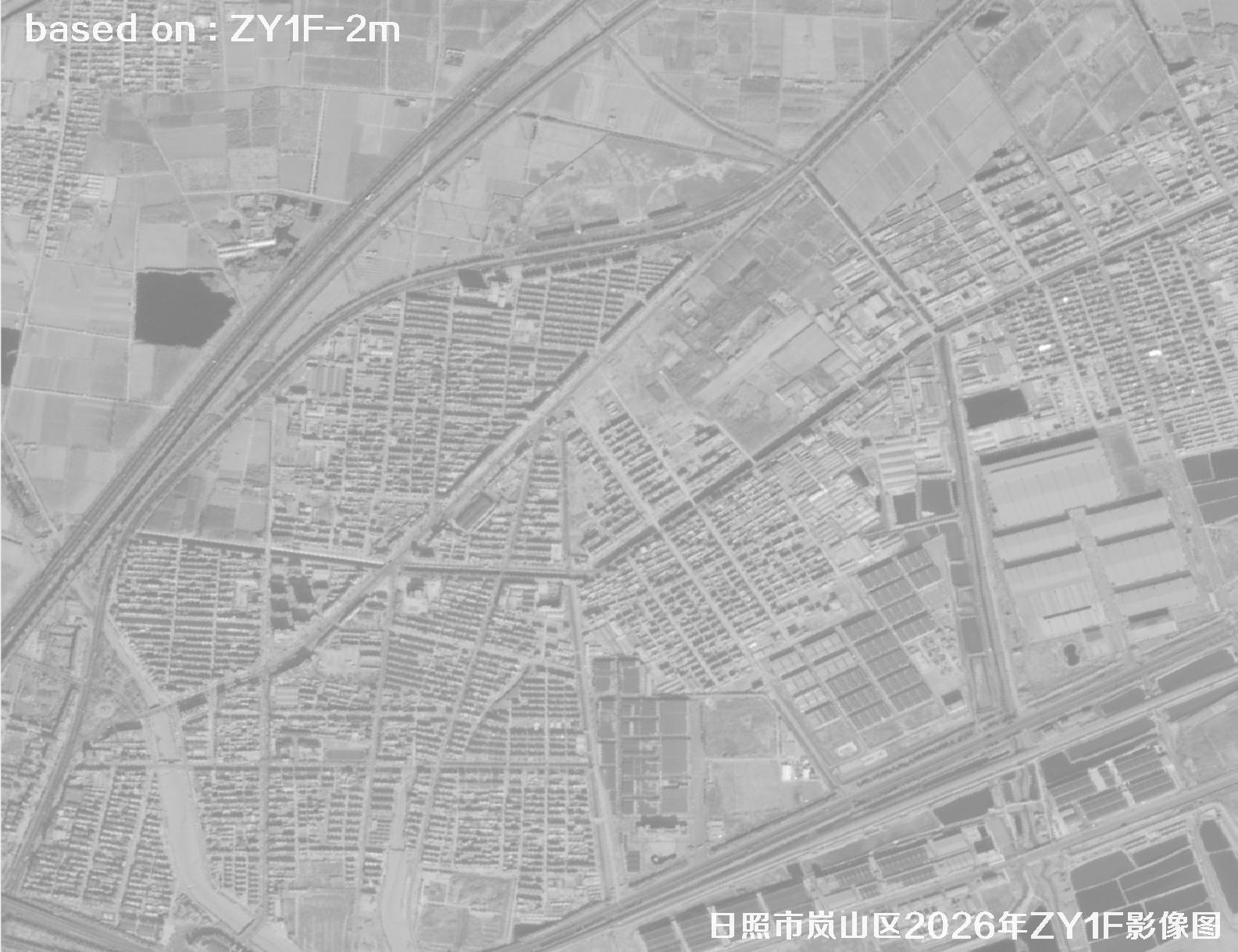 ZY1F卫星2026年1月份拍摄的日照岚山区2米影像图