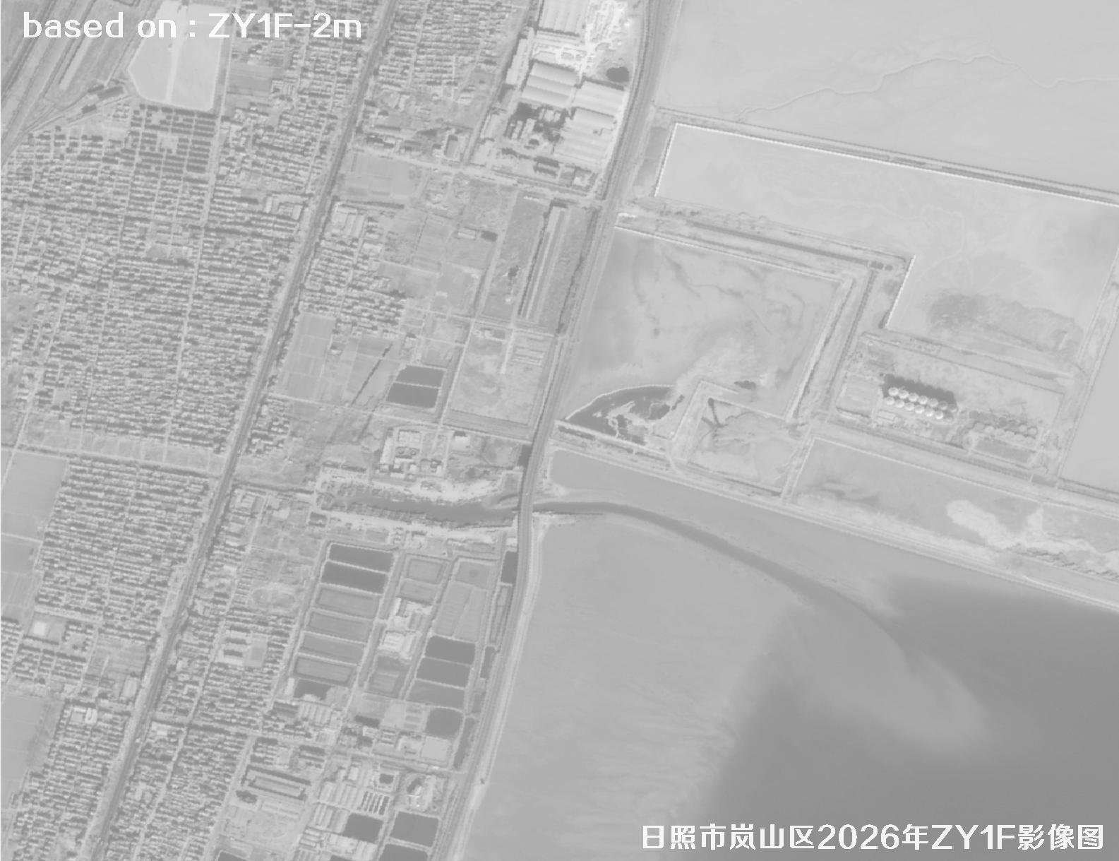 ZY1F卫星2026年1月份拍摄的日照岚山区2米影像图