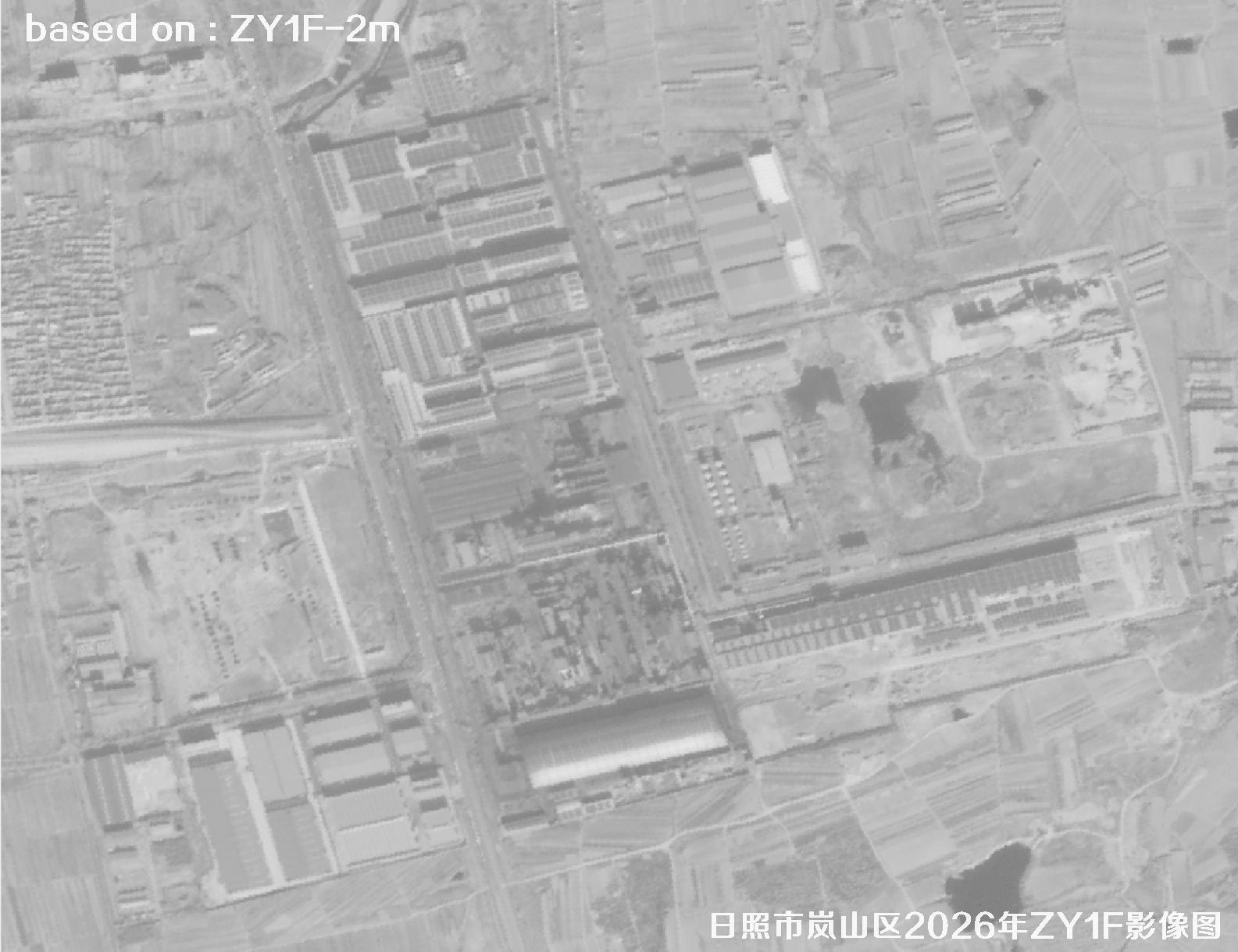 ZY1F卫星2026年1月份拍摄的日照岚山区2米影像图