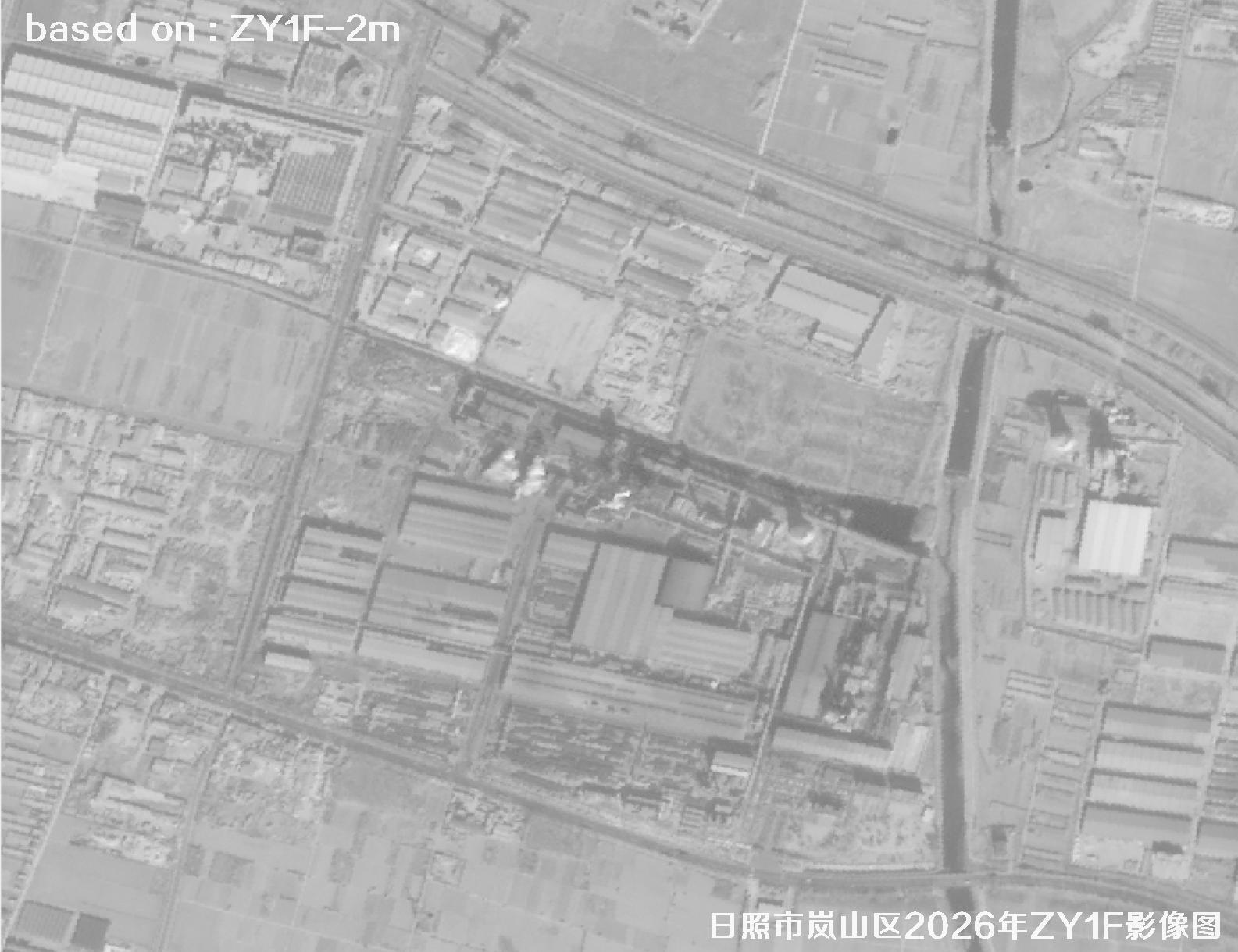 ZY1F卫星2026年1月份拍摄的日照岚山区2米影像图