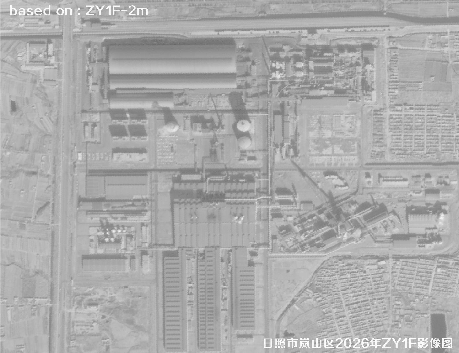 ZY1F卫星2026年1月份拍摄的日照岚山区2米影像图