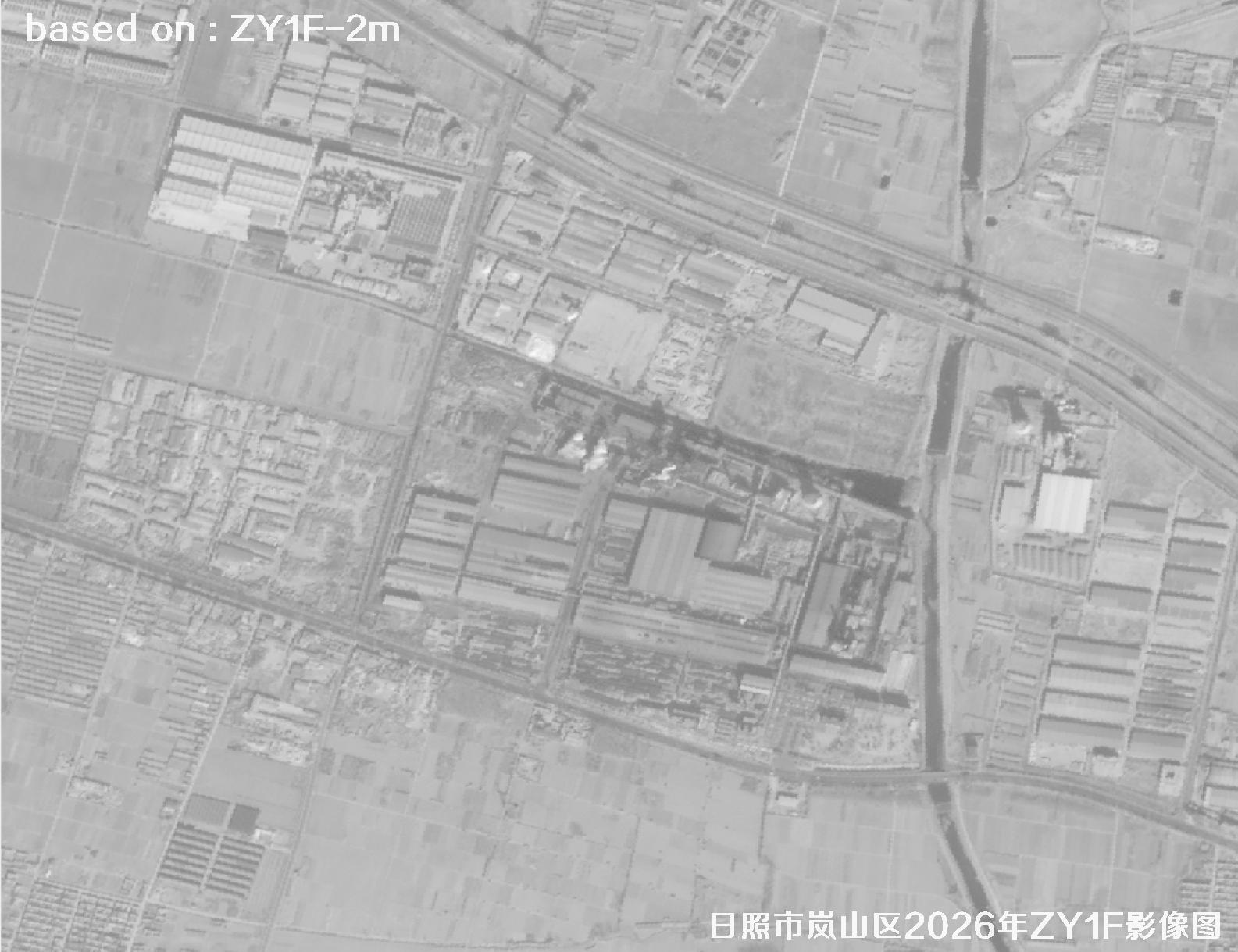 ZY1F卫星2026年1月份拍摄的日照岚山区2米影像图