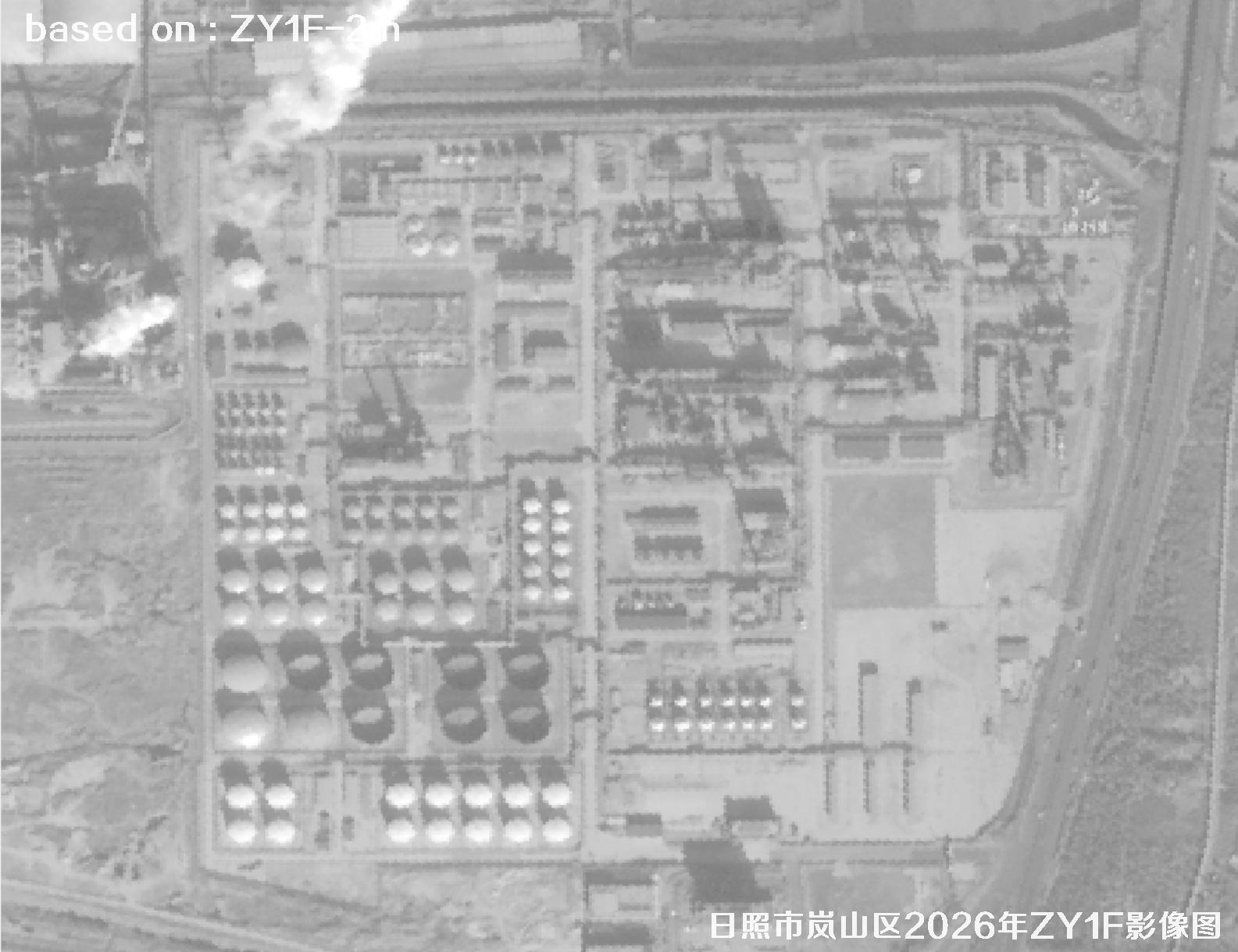 ZY1F卫星2026年1月份拍摄的日照岚山区2米影像图