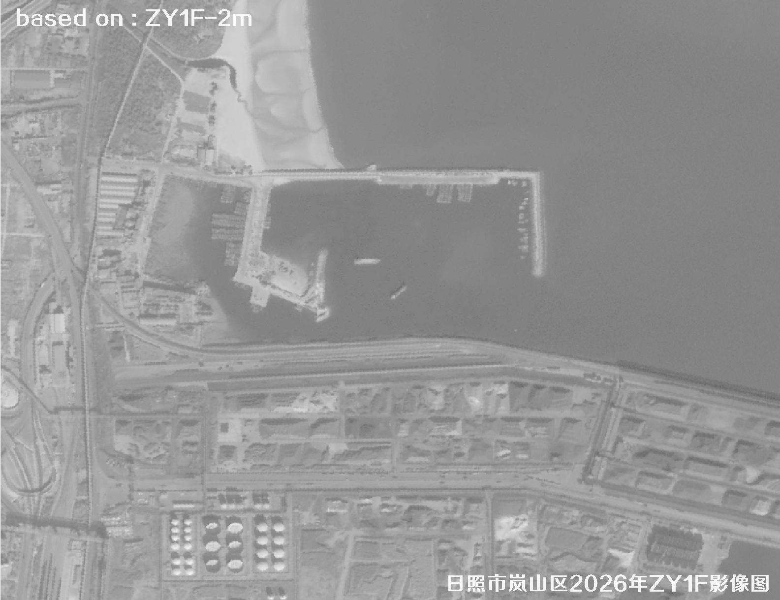 ZY1F卫星2026年1月份拍摄的日照岚山区2米影像图