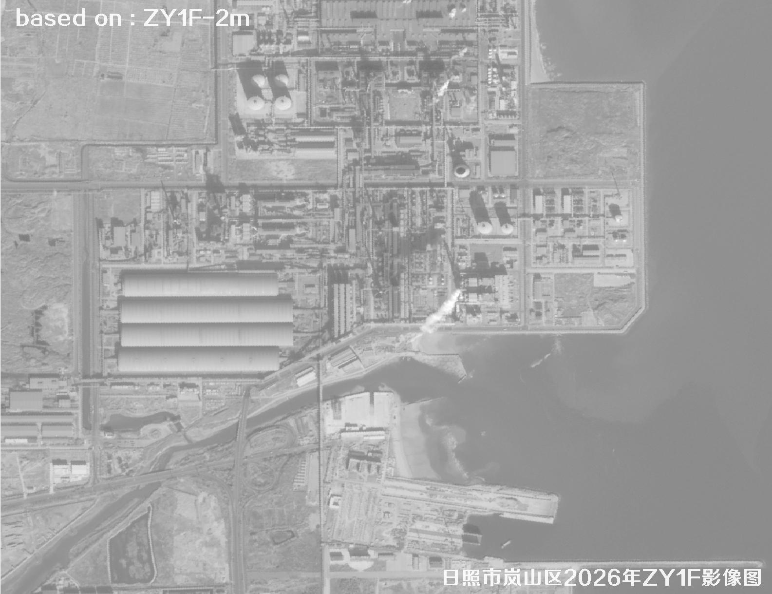 ZY1F卫星2026年1月份拍摄的日照岚山区2米影像图