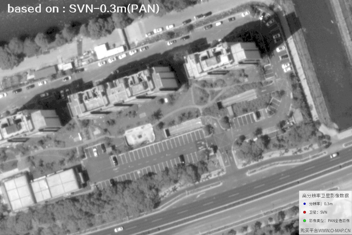 高速公路与建筑 0.3 米全色卫星影像