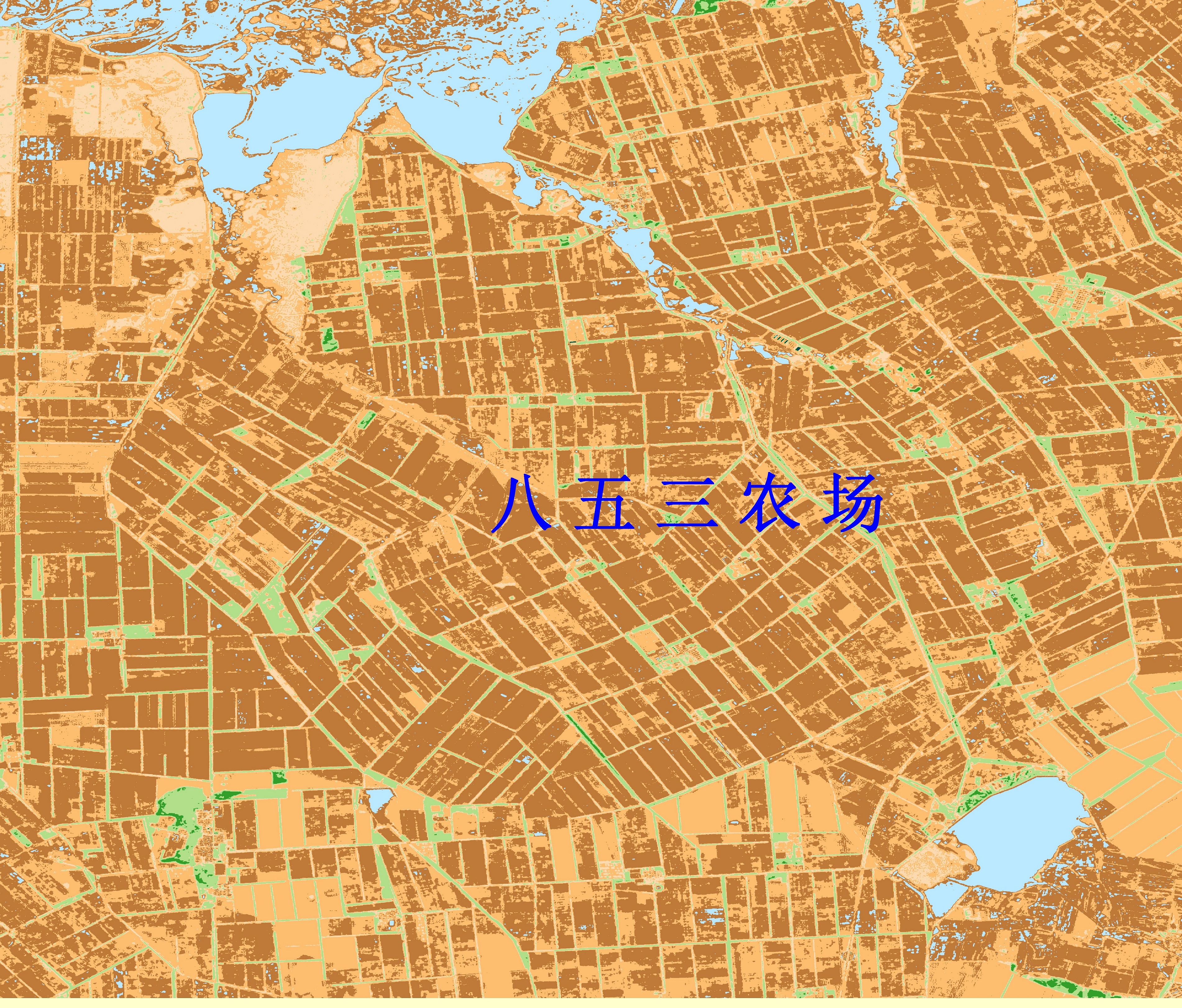 黑龙江省农业遥感卫星监测图-宝清县853农场遥感卫星图-evi植被增强