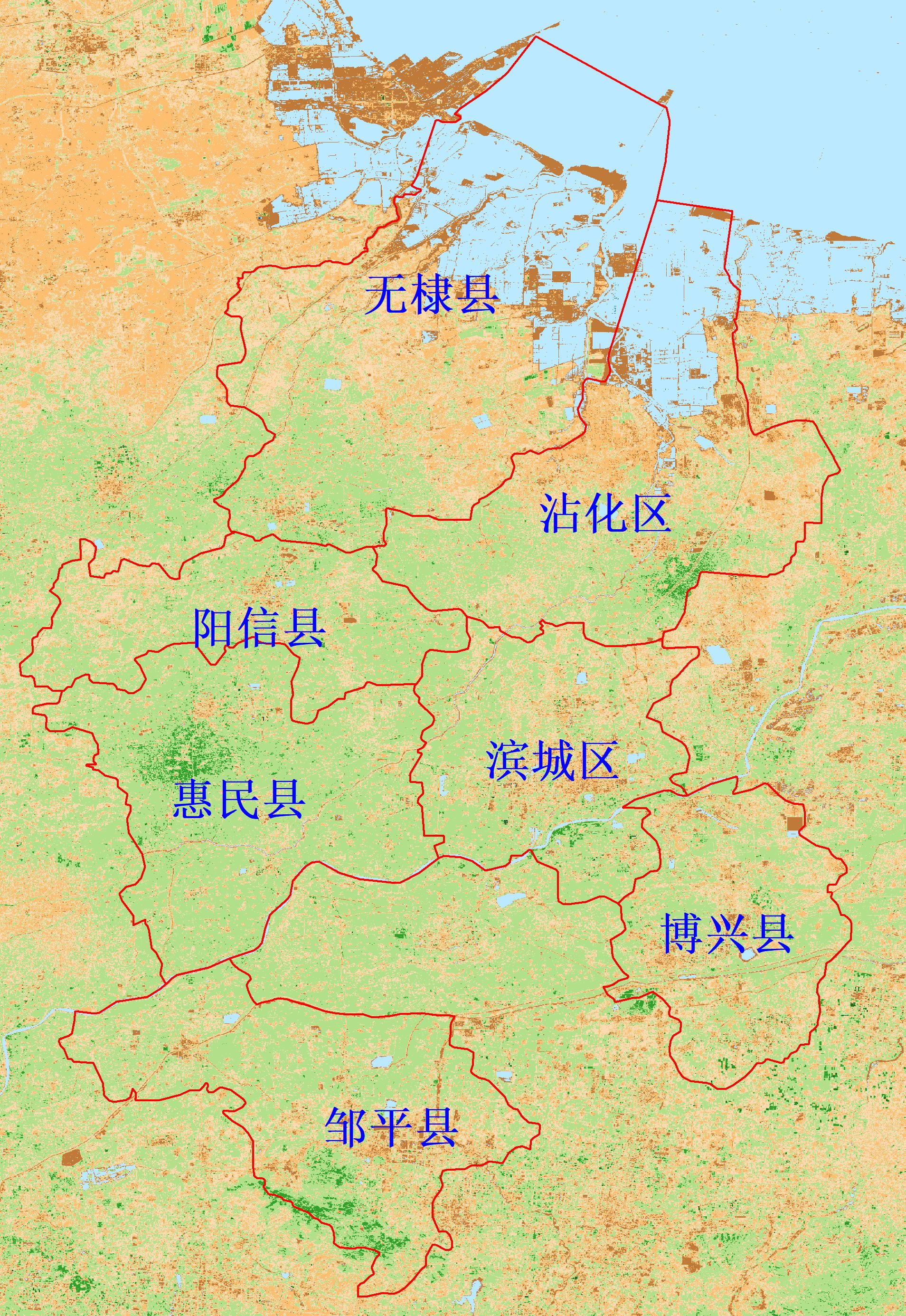 高光谱遥感卫星影像数据-山东省滨州市卫星影像图（2）
