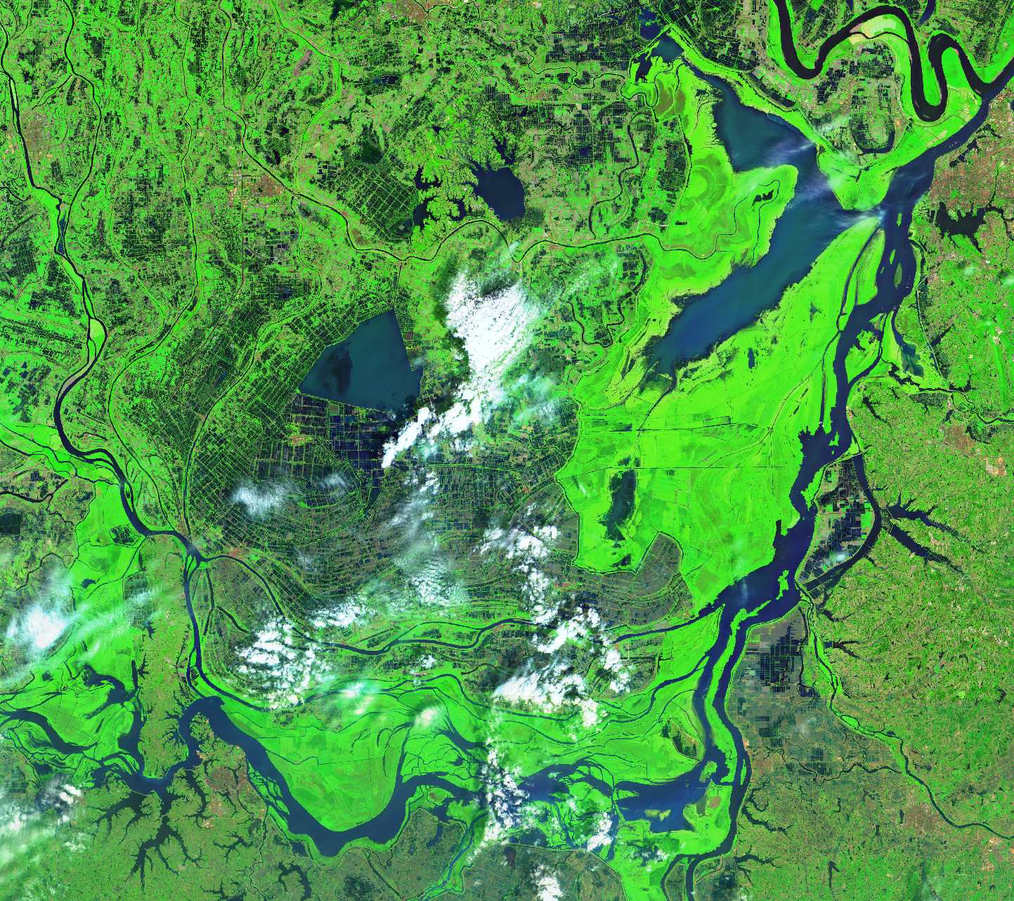 江河湖海遥感卫星监测数据-遥感卫星监测洞庭湖流域变化-swir短波红外