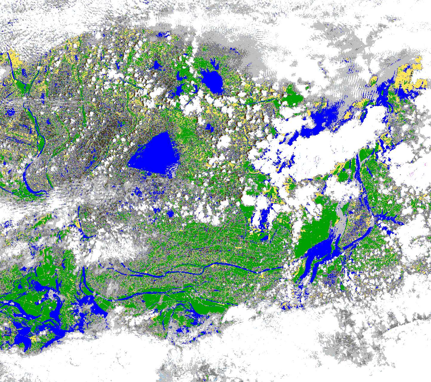 江河湖海遥感卫星监测数据-遥感卫星监测洞庭湖流域变化-scl影像分类