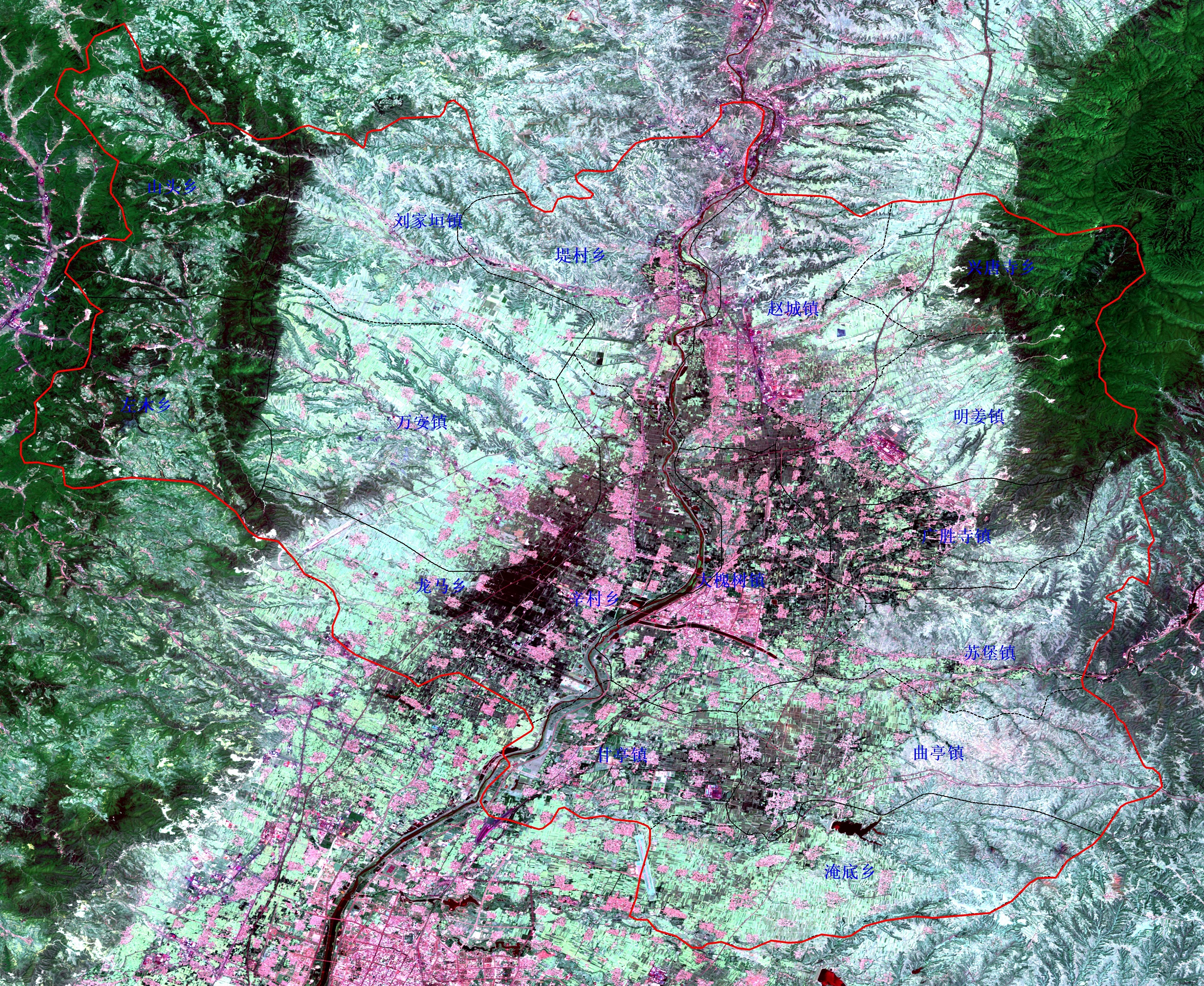 山西省高光谱卫星影像数据-洪洞县林业卫星遥感监测图-sci云雪分类图